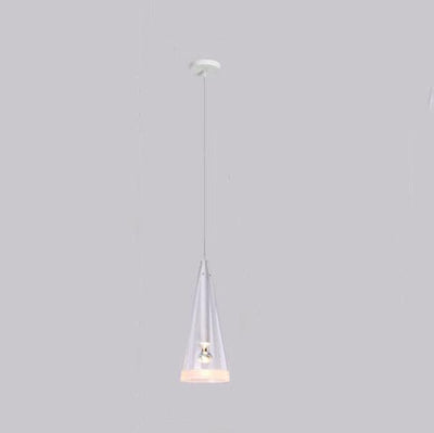 Minimalist Clear Glass Cone Shade 1/3 Light Pendant Light