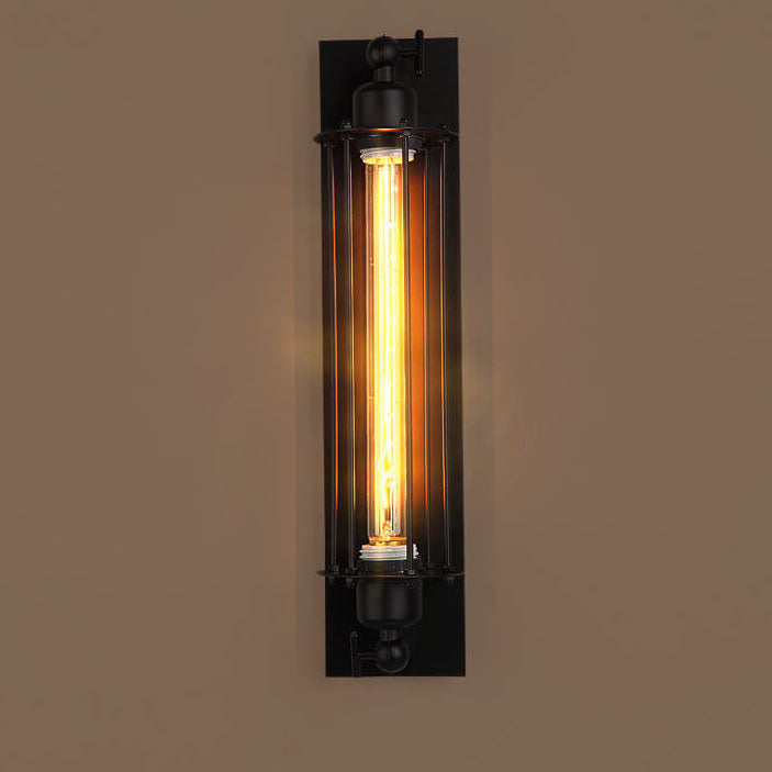 1-flammige LED-Wandleuchte mit langer Bleistiftbirne im Industriestil 