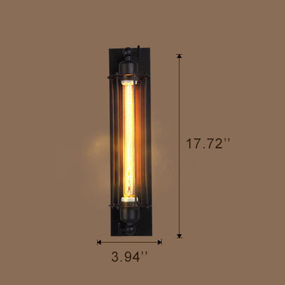 1-flammige LED-Wandleuchte mit langer Bleistiftbirne im Industriestil 