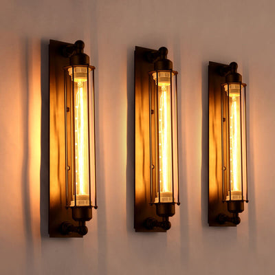 Industrial Style 1-Light Long Pencil Bulb LED Wall Sconce Lamp