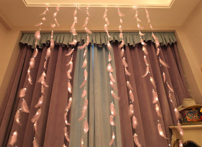 Feather LED Atmosphere USB Remote Control Copper Wire Light String
