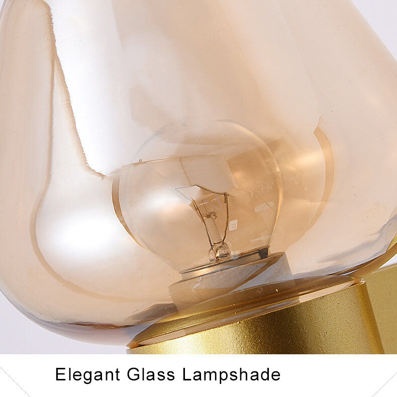 Einfache Glas 1-Licht Becherförmige Wandleuchte mit Arm 