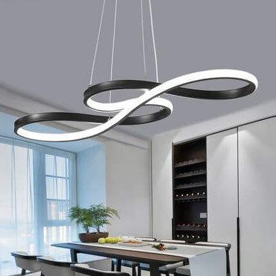 Modern Double-Sided Twist 1-Light LED Chandeliers