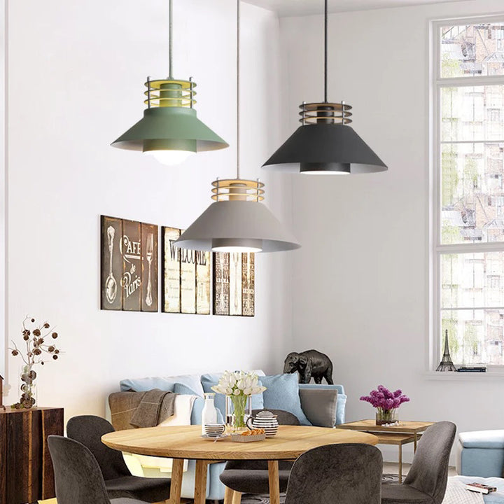 Industrielle Eisen Nordic Macaron Farbe 1-Licht Pendelleuchte 