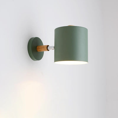 Nordic Macaron Cylinder Rotatable 1-Light Wall Sconce Lamps