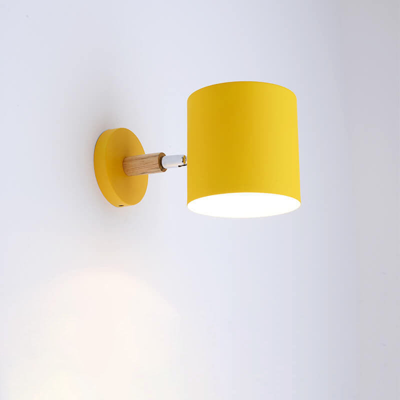 Nordische Macaron Zylinder Drehbare 1-Licht Wandleuchte Lampen 