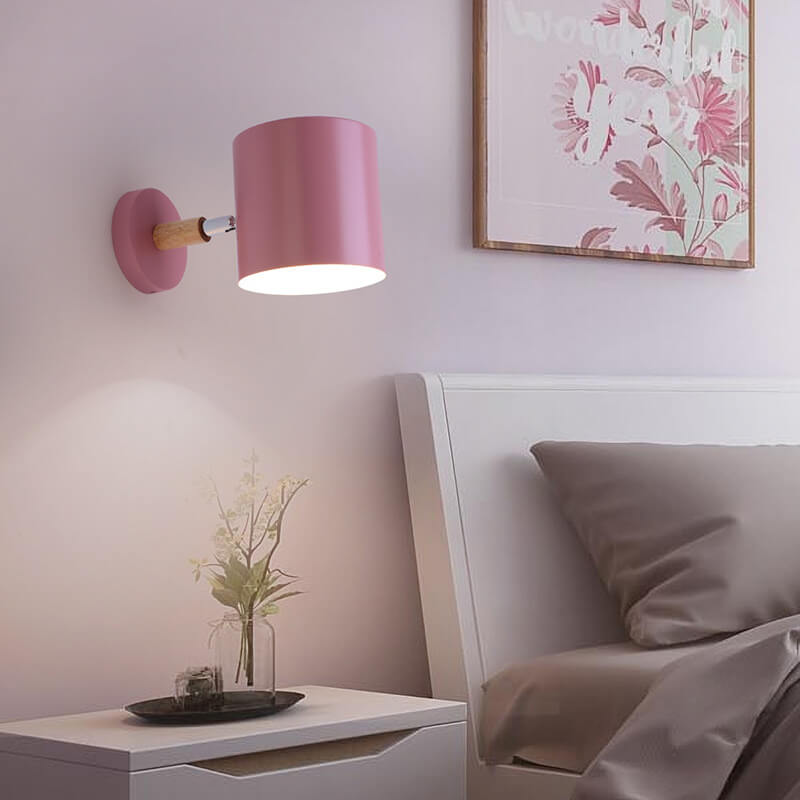 Nordische Macaron Zylinder Drehbare 1-Licht Wandleuchte Lampen 