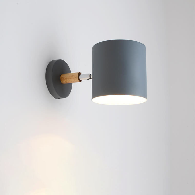 Nordische Macaron Zylinder Drehbare 1-Licht Wandleuchte Lampen 