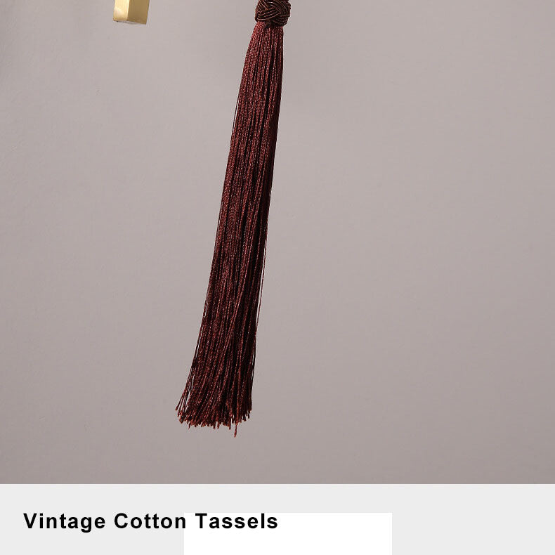 Retro Fabric 1-Light Chinese Elements Wall Sconce Lamp