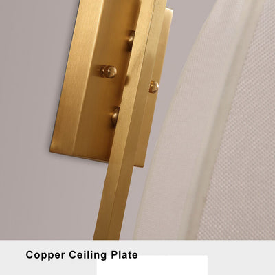 Retro Fabric 1-Light Chinese Elements Wall Sconce Lamp