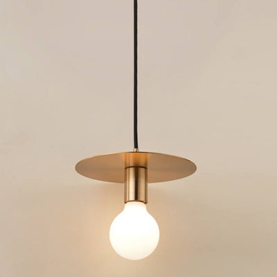 Modern Creative Circle Flat Single Bulb Pendant Light