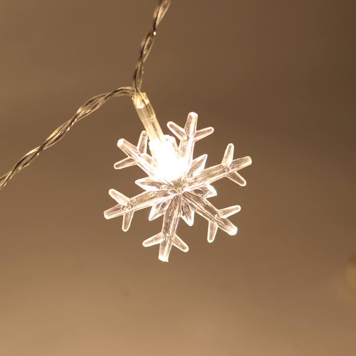 LED-Lichterketten Weihnachts-Schneeflocke Bunte 20 Licht LED Wasserdichte Außenlichterkette 