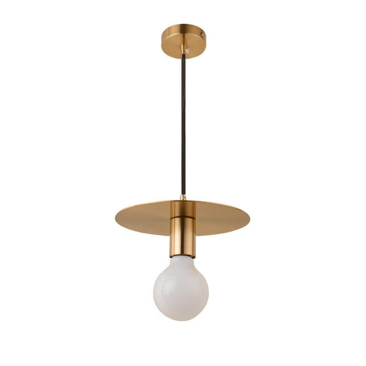 Modern Creative Circle Flat Single Bulb Pendant Light