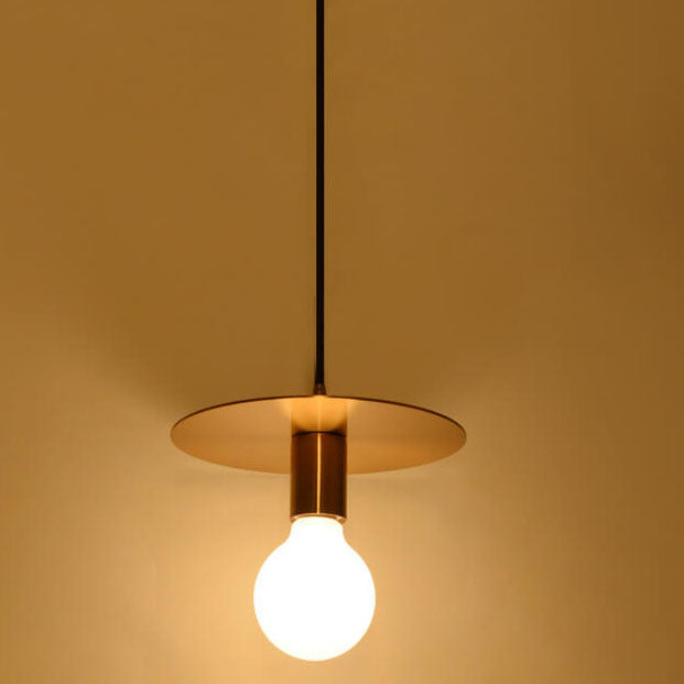 Modern Creative Circle Flat Single Bulb Pendant Light