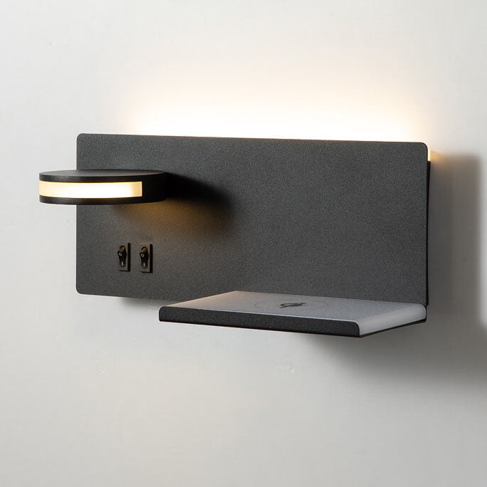 モダンシンプルフラットリーディングUSBスマートLEDウォールスコンスランプ 