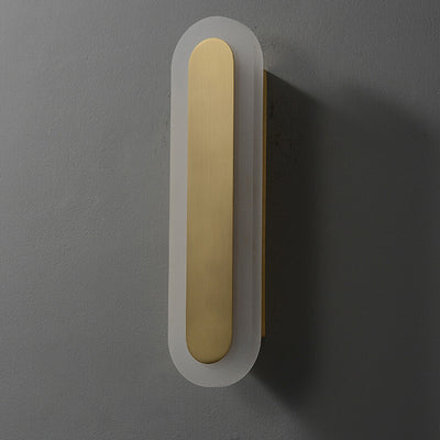 مصباح حائط بتصميم عصري فاخر من النحاس مع حلقة LED 