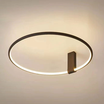 Modern Minimalist Round Aluminum LED Flush Mount Ceiling Light