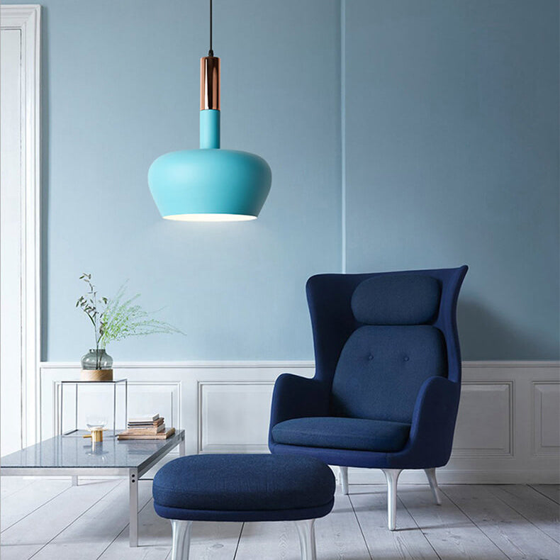 Suspension Luminaire 1 Lumière en Forme de Bouteille en Aluminium Macaron Nordique 