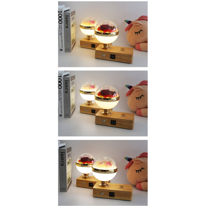 Creative Permanent Flower Night Light Smart Bluetooth Lautsprecher LED Wireless wiederaufladbare Tischlampe 