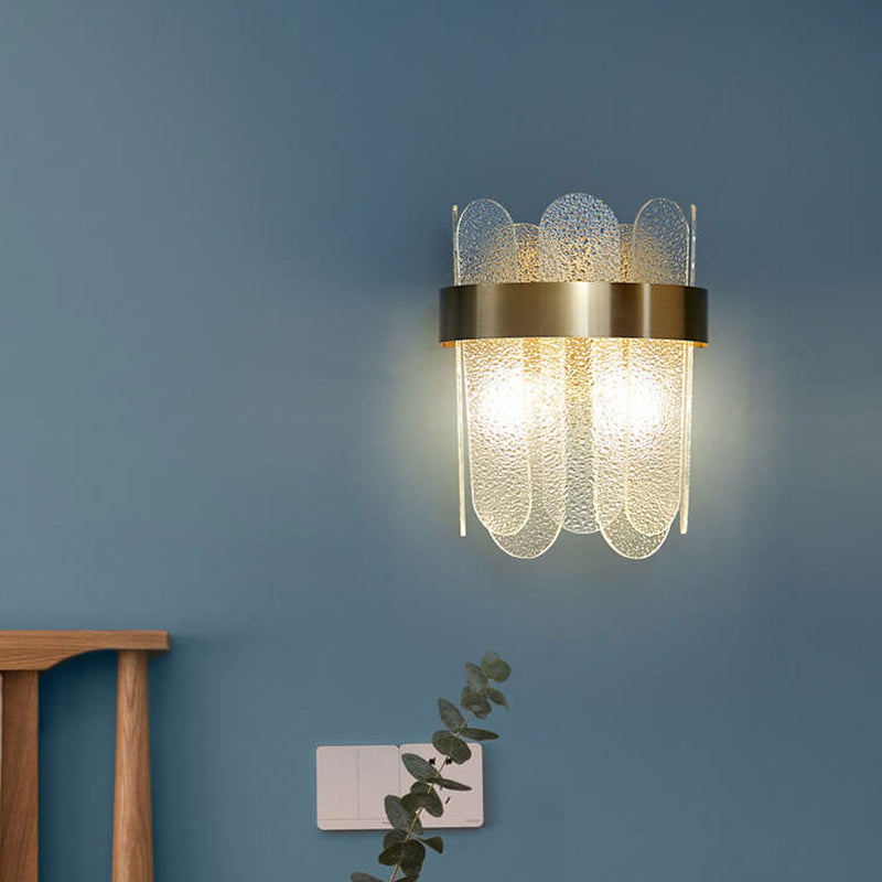 Creative Light Luxury Long Strip Glaskombinationsdesign 2-Licht-Wandleuchte 