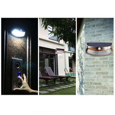 Lampe murale LED d'extérieur étanche à induction solaire Trapèze pour patio 