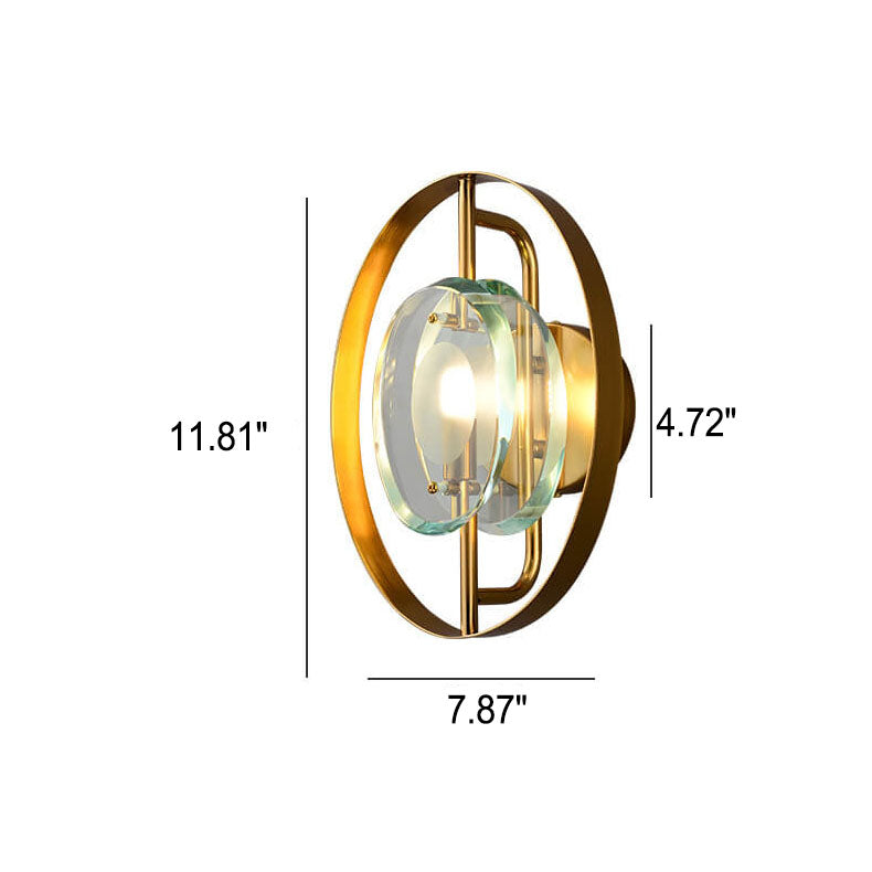 Modern Nordic Light Luxury Creative Round Ring 1-Light Wall Sconce Lamp