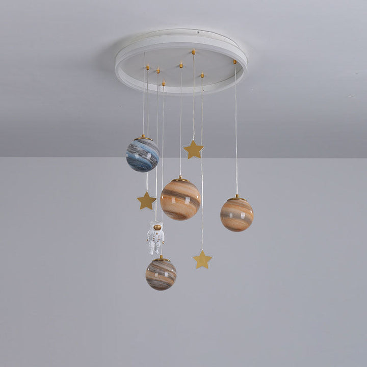 Contemporary Creative Aluminum Round Shade Acrylic Glass Ball LED Kid&
