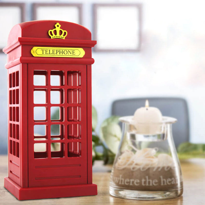 Retro Touch Creative British Phone Booth Design LED Night Light Table Lamp