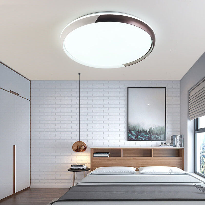 Moderne runde braune LED-Deckenleuchte aus Acryl 