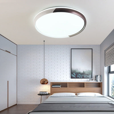 Modern Acrylic Round Brown LED Flush Mount Light