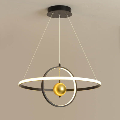 Industrial Luxury Wrought Iron Ring light LED Pendant Light