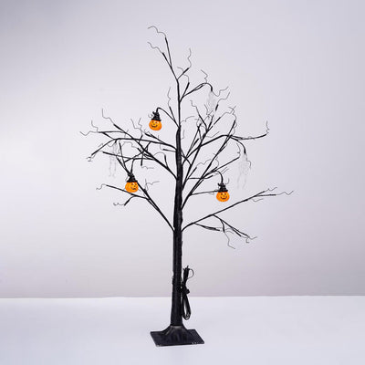 Lumière de décoration d'arbre à LED simulée citrouille squelette Halloween 