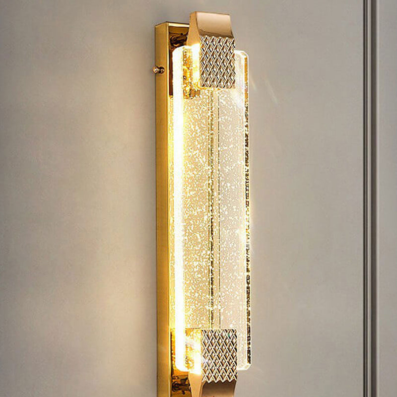 مصباح حائط LED فاخر حديث من الكريستال الفقاعي المربع من سبائك الألومنيوم 