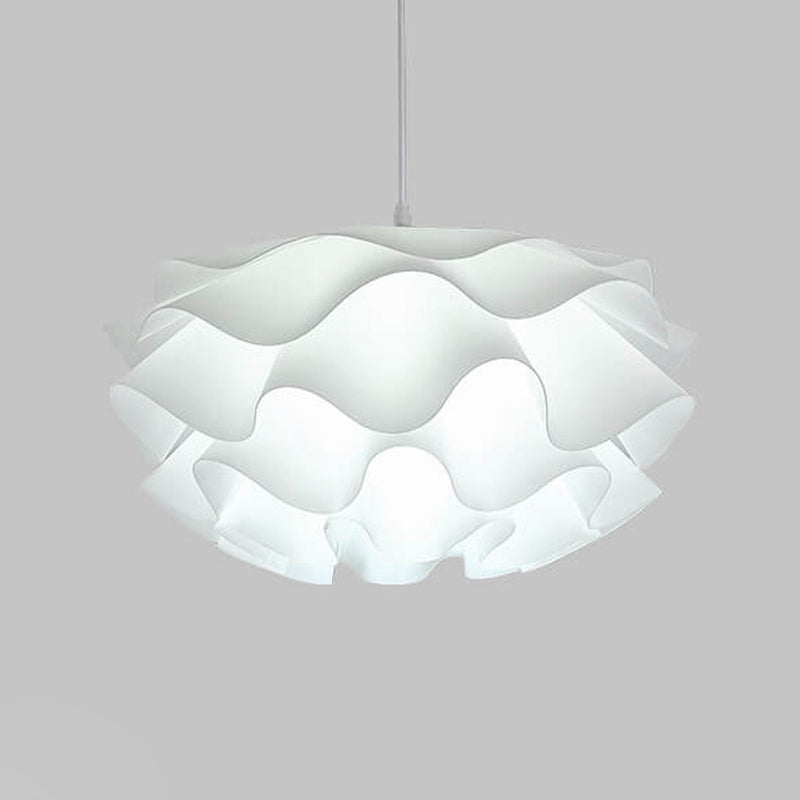 Modern Minimalist Floral Petal Multi-Layered Acrylic 1-Light Pendant Light