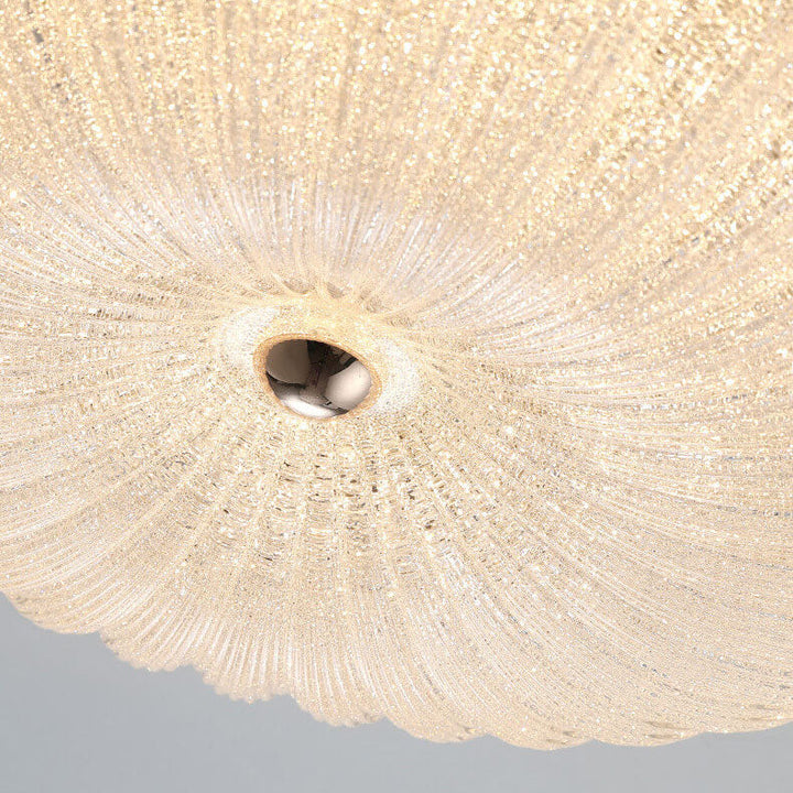 Moderne Luxus Edelstahl Glas Kupfer Runde LED-Halbeinbau-Deckenleuchte 