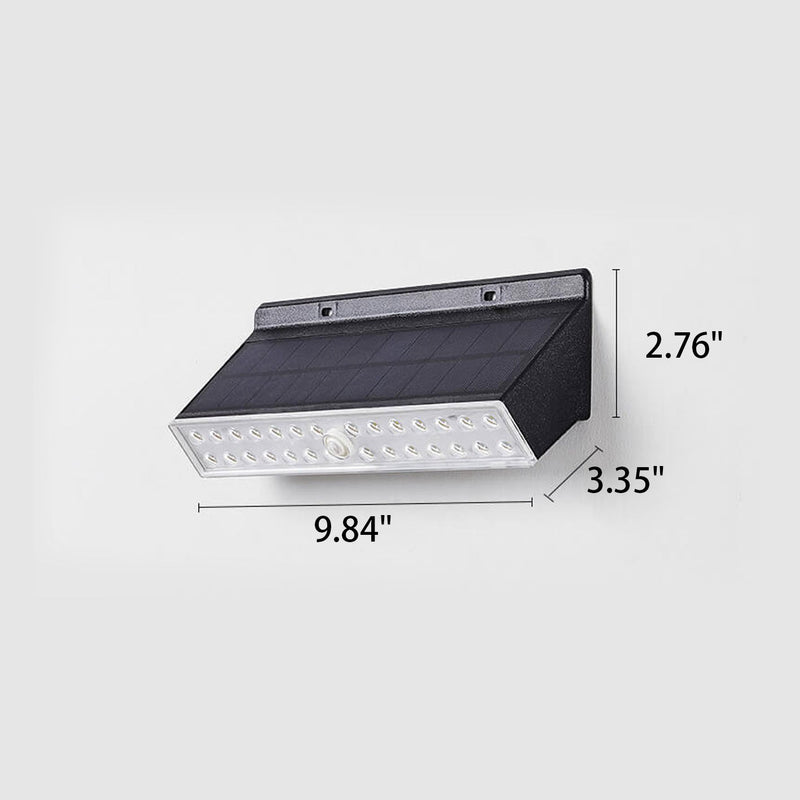 Solar Simple Oblique Square LED Outdoor Waterproof Wall Sconce Lamp