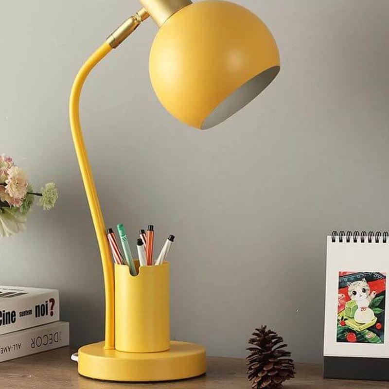 Lampe de table 1 lumière avec barillet de stylo pour étudiant en couleur unie simple 