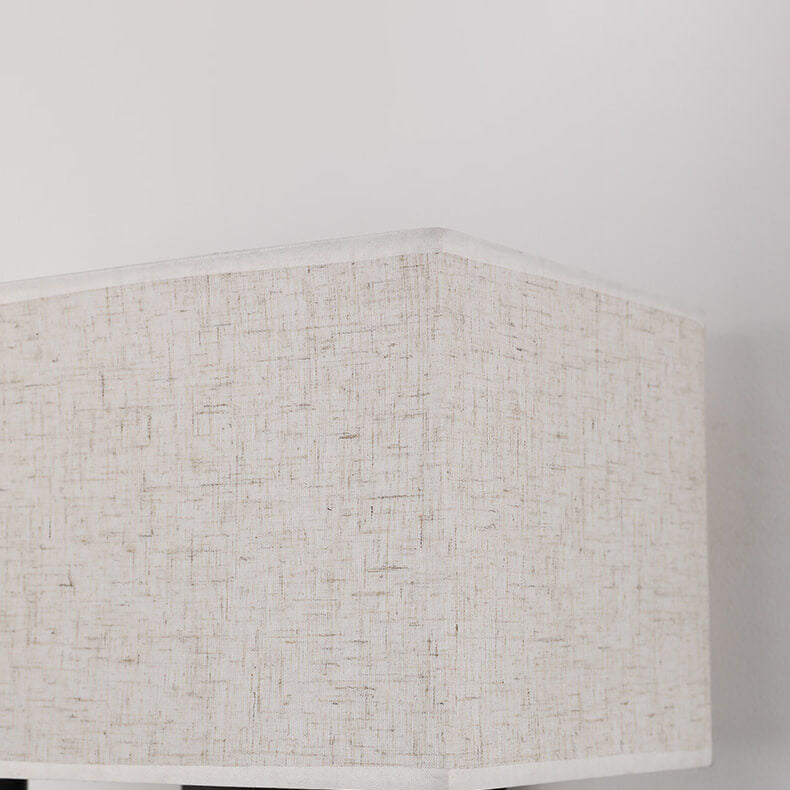 Moderne minimalistische einfarbige rechteckige Eisenstoff-Wandleuchte mit 1 Licht 