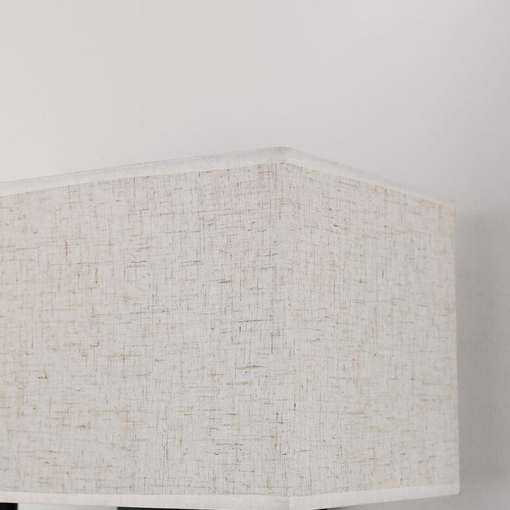 Moderne minimalistische einfarbige rechteckige Eisenstoff-Wandleuchte mit 1 Licht 