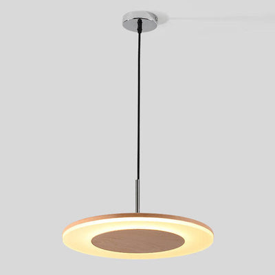 Nordic Creative Round Flying Saucer Flat LED Pendant Light