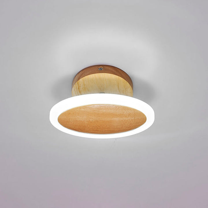Moderne minimalistische ovale LED-Deckenleuchte mit halber Einbauleuchte 
