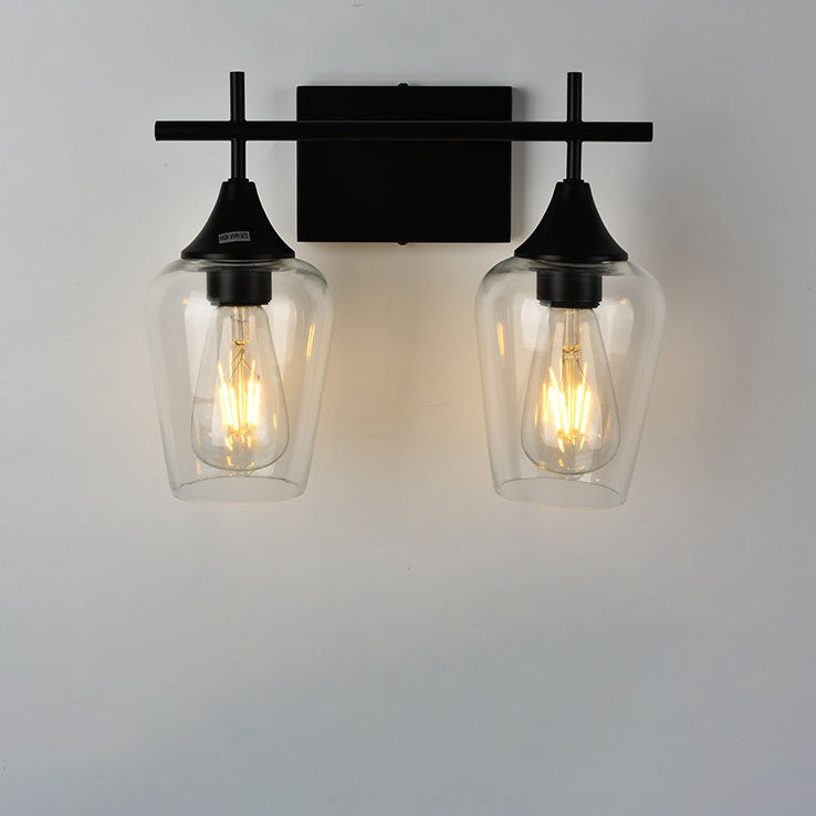 Lámpara de Aplique de Pared de 2/3 Luces de Hierro con Copa de Vino Industrial Simple 