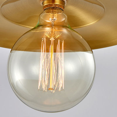 Contemporary Scandinavian Orb All Copper Glass 1-Light Pendant Light For Living Room