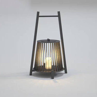 Industrial Outdoor Candle Lantern Stainless Steel LED Patio Landscape Light