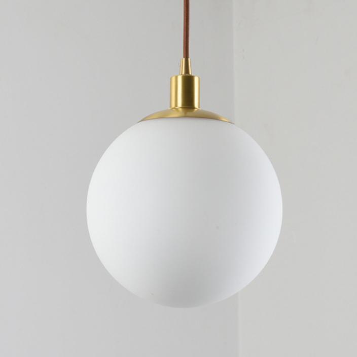 Nordic Minimalist Milky White Glass Ball 1-Light Pendant Light