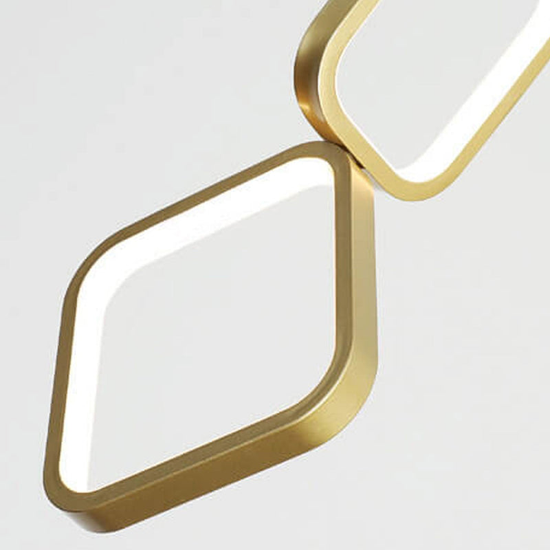 Nordic Minimalist Iron Geometric Ring LED Pendant Light