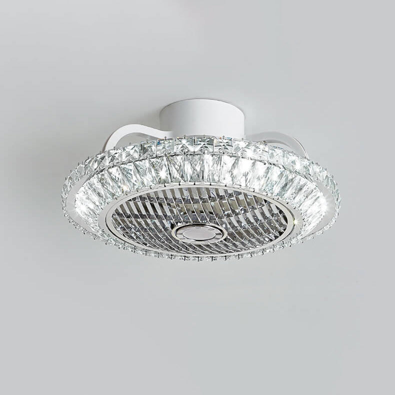 Nordic Simple Crystal Round Frame Design LED Flushmount Deckenventilator Licht 