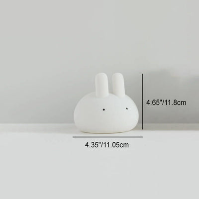 Lámpara de Mesa con Luz Nocturna LED de Silicona Creativa con Forma de Conejo de Dibujos Animados 