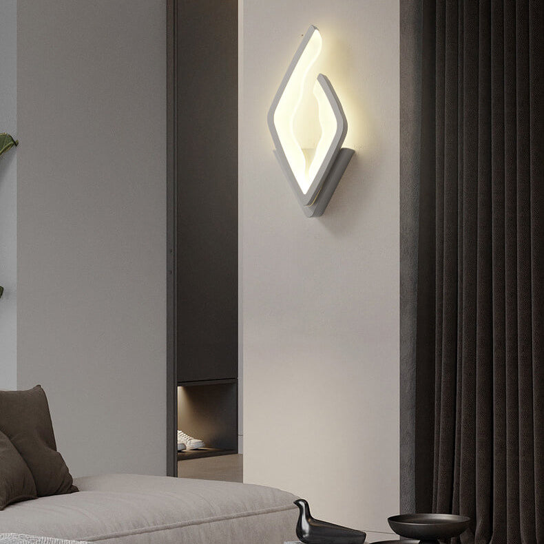 Applique Murale LED Design Flamme Créative en Acrylique Moderne 