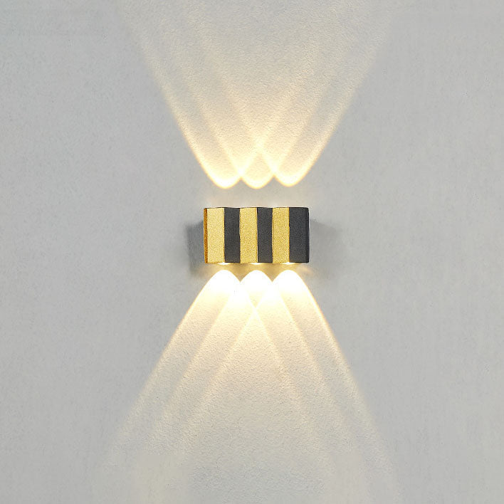 Modern Light Luxury Golden Aluminum Outdoor Waterproof Patio LED Wall Sconce Lamp